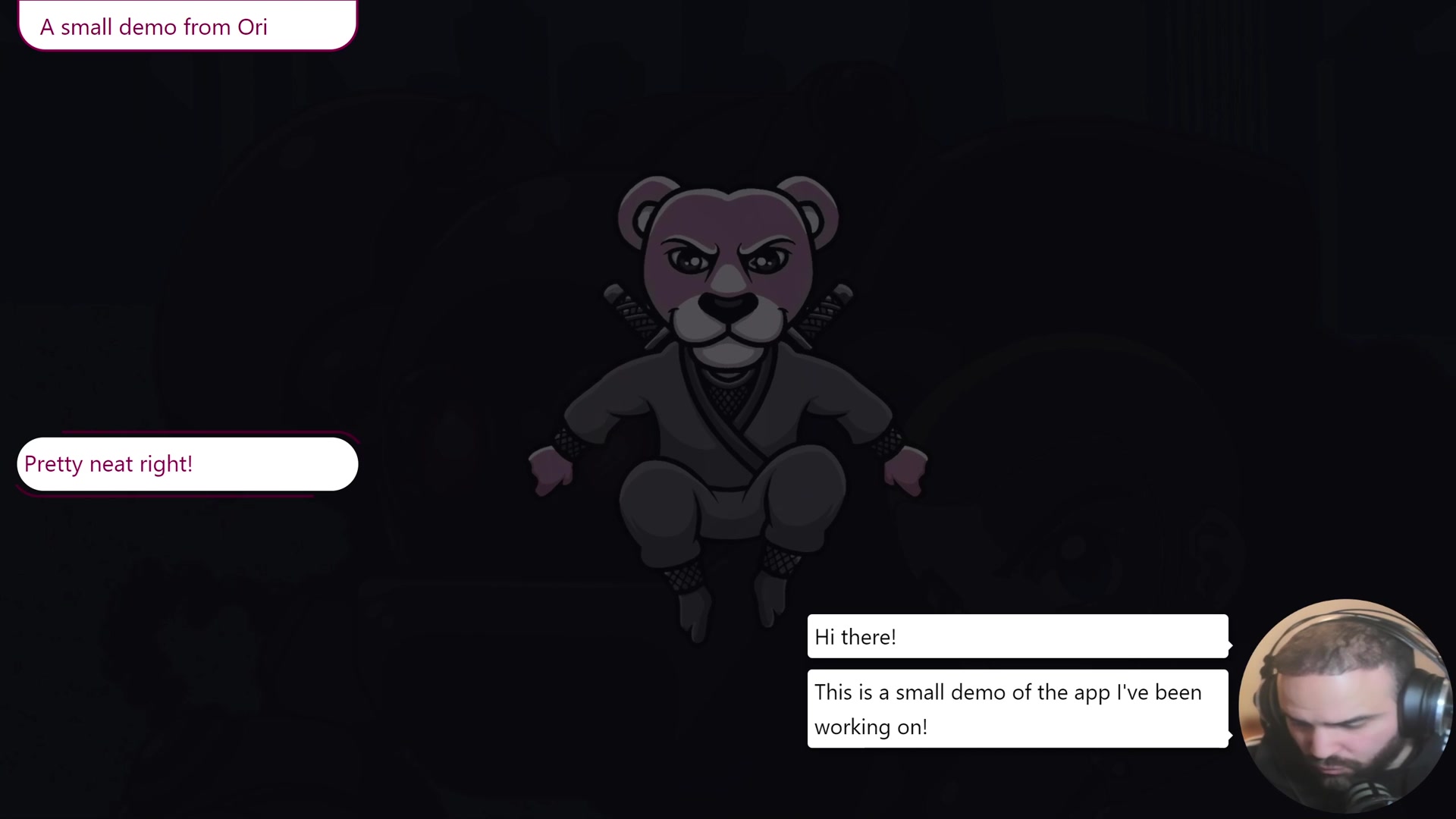 speechBubbles graphics composited into the working broadcast demonstration