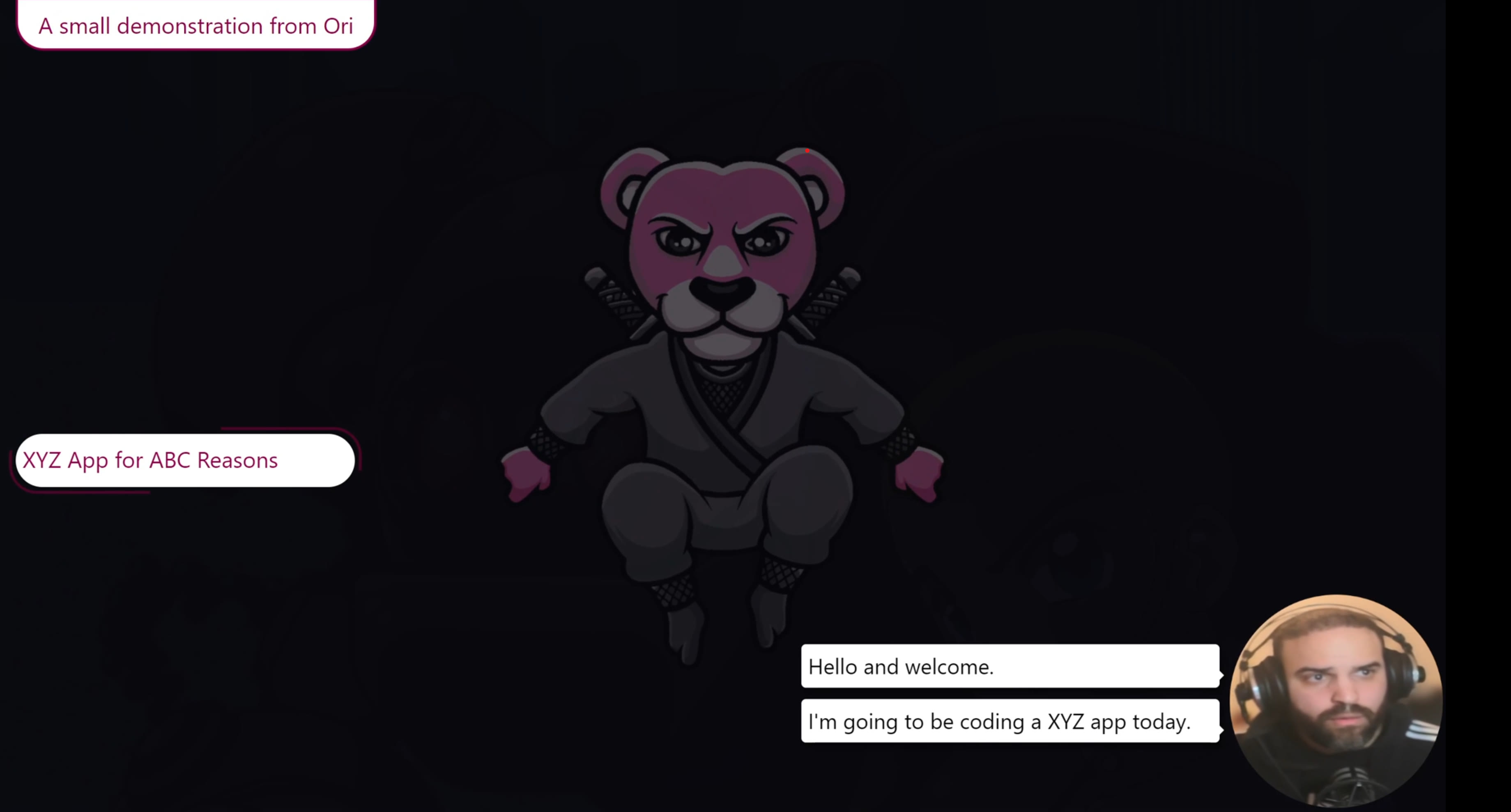 Studio production environment and speechBubbles operator controls